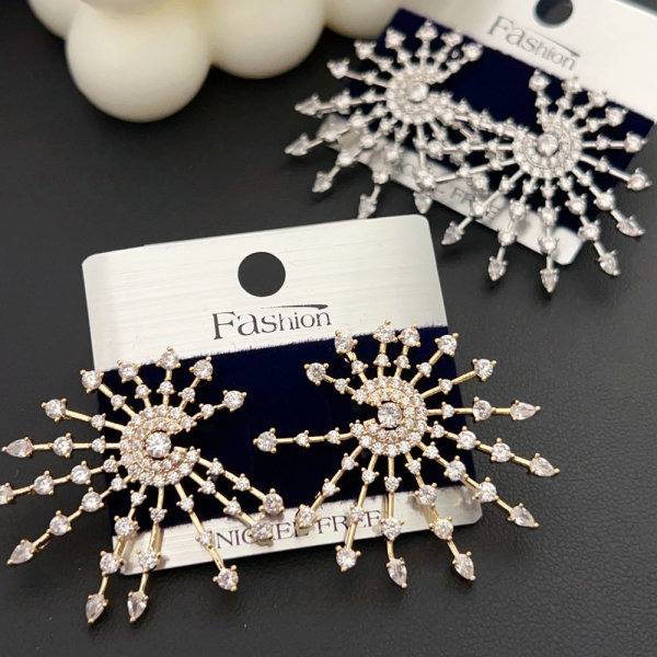 Pave zircon fireworks Earrings
