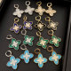 Pave zircon clover earrings