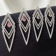Pave fine arrow earrings