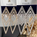 Fine pave arrow earrings