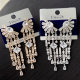 Fine zircon flower earrings