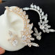 Fine pave zircon flower earrings