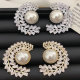 Pave leaf earrings