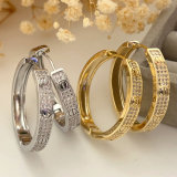 Pave zircon nail hoop
