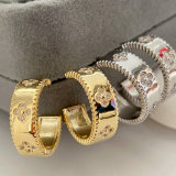 Pave clover hoop