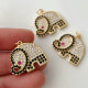 Pave elephant charm