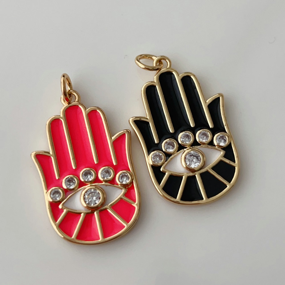 Enamel hand charm