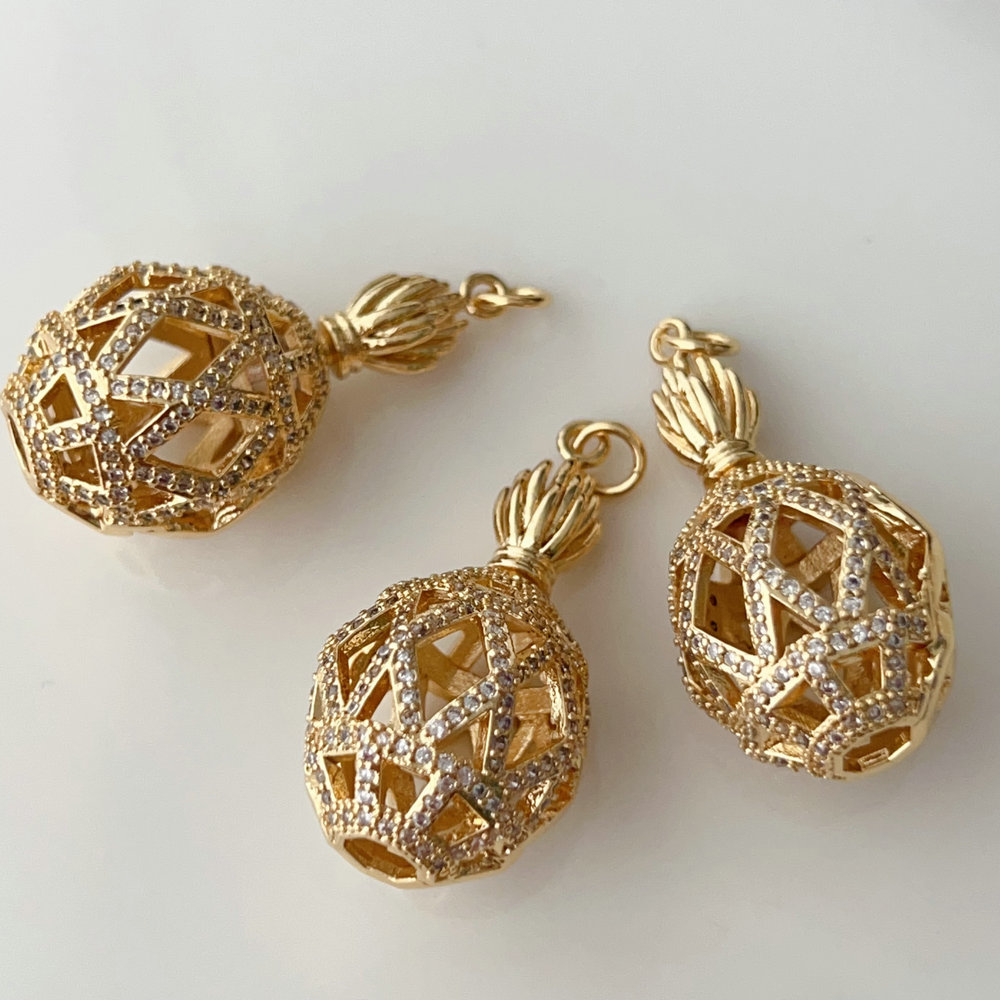 Pave ball charm
