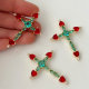Colorful cross charm