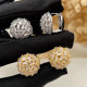 Pave zircon ball earrings