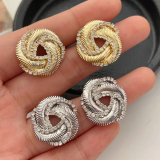Twist flower earrings