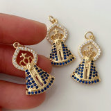 Pave blue charm