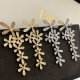 Pave flower earrings