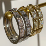 Pave zircon nail hoop