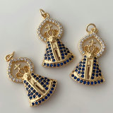 Pave blue charm