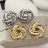 Twist flower earrings