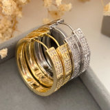 Pave zircon nail hoop