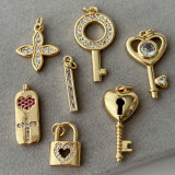 Pave key charm