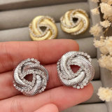 Twist flower earrings