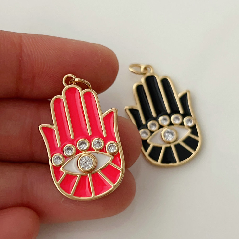 Enamel hand charm