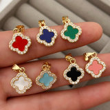 Pave clover charm