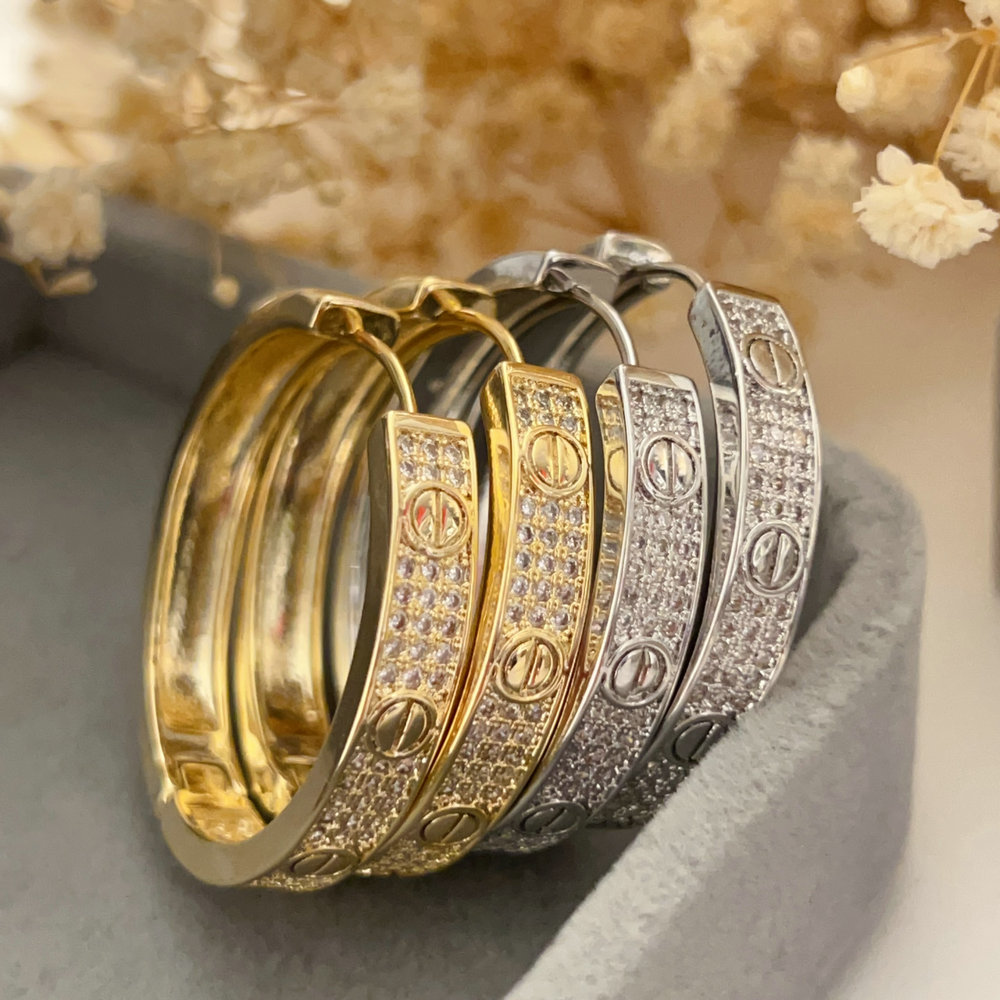 Pave zircon nail hoop