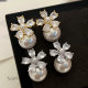Flower pearl earrings
