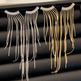 Chain tassel earrings