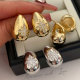Pave star drop earrings