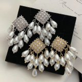 Pearl tassel earrings