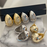 Pave star drop earrings
