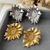 Lotus leaf earrings