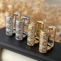 Pave square earrings