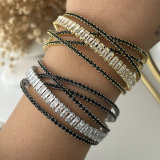 Pave zircon chunky bangle