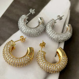 Pave chunky hoop