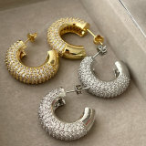 Pave chunky hoop