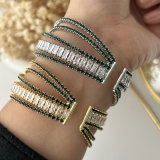 Green zircon chunky cuff