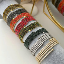 Pave string zircon bracelet