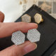 Pave suqare earrings