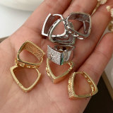 Triangle pave zircon earrings