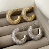 Pave chunky hoop