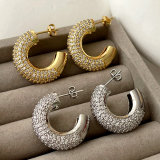 Pave chunky hoop
