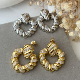 Pave heart earrings