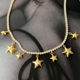 Tennis chain with star charm