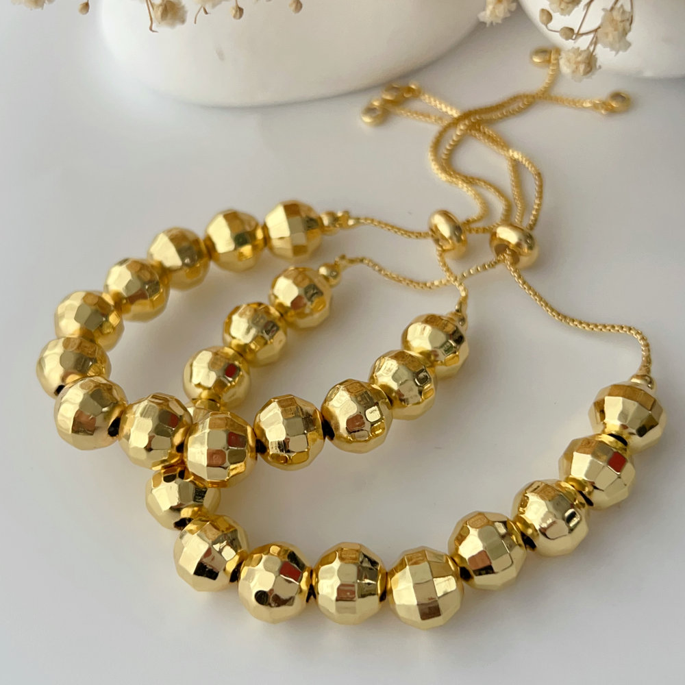 Brass bead bracelet