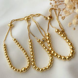 Gold bead bracelet