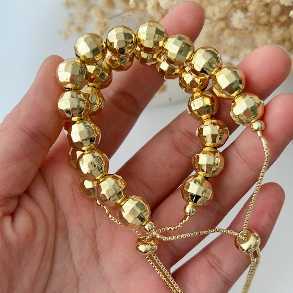 Brass bead bracelet