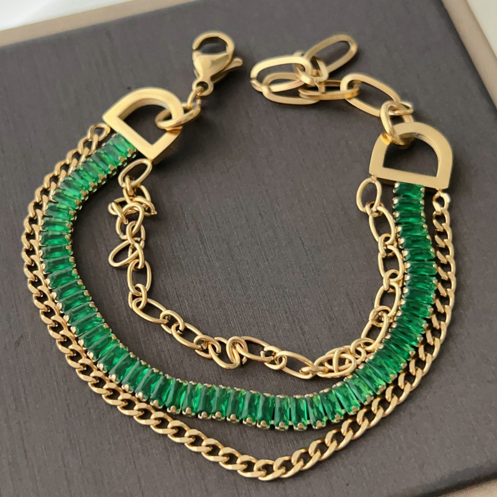Stainless steel chunky chain bracelet