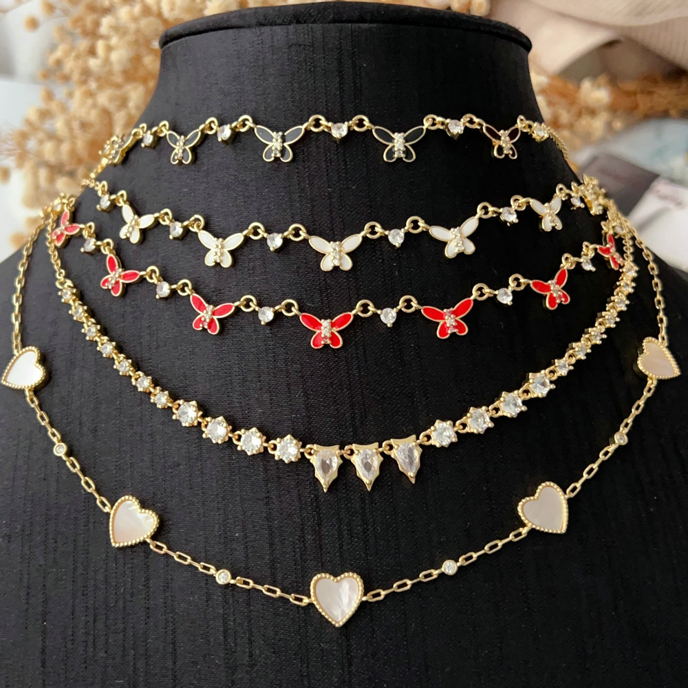 Heart butterfly necklace