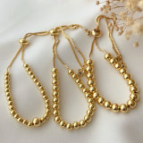 Gold bead bracelet